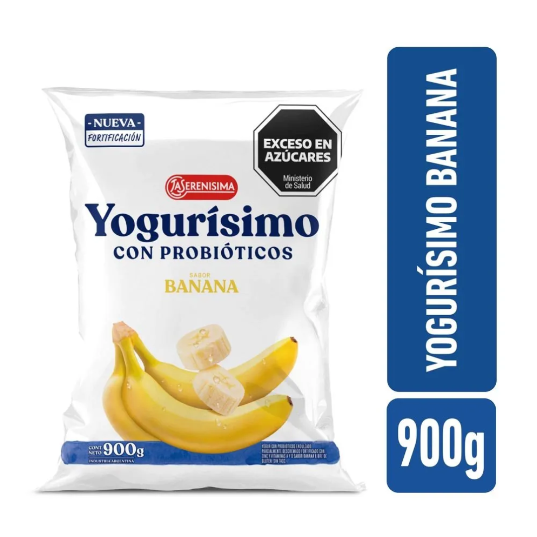 Yogur Yogurisimo Entero Banana Sachet 900g