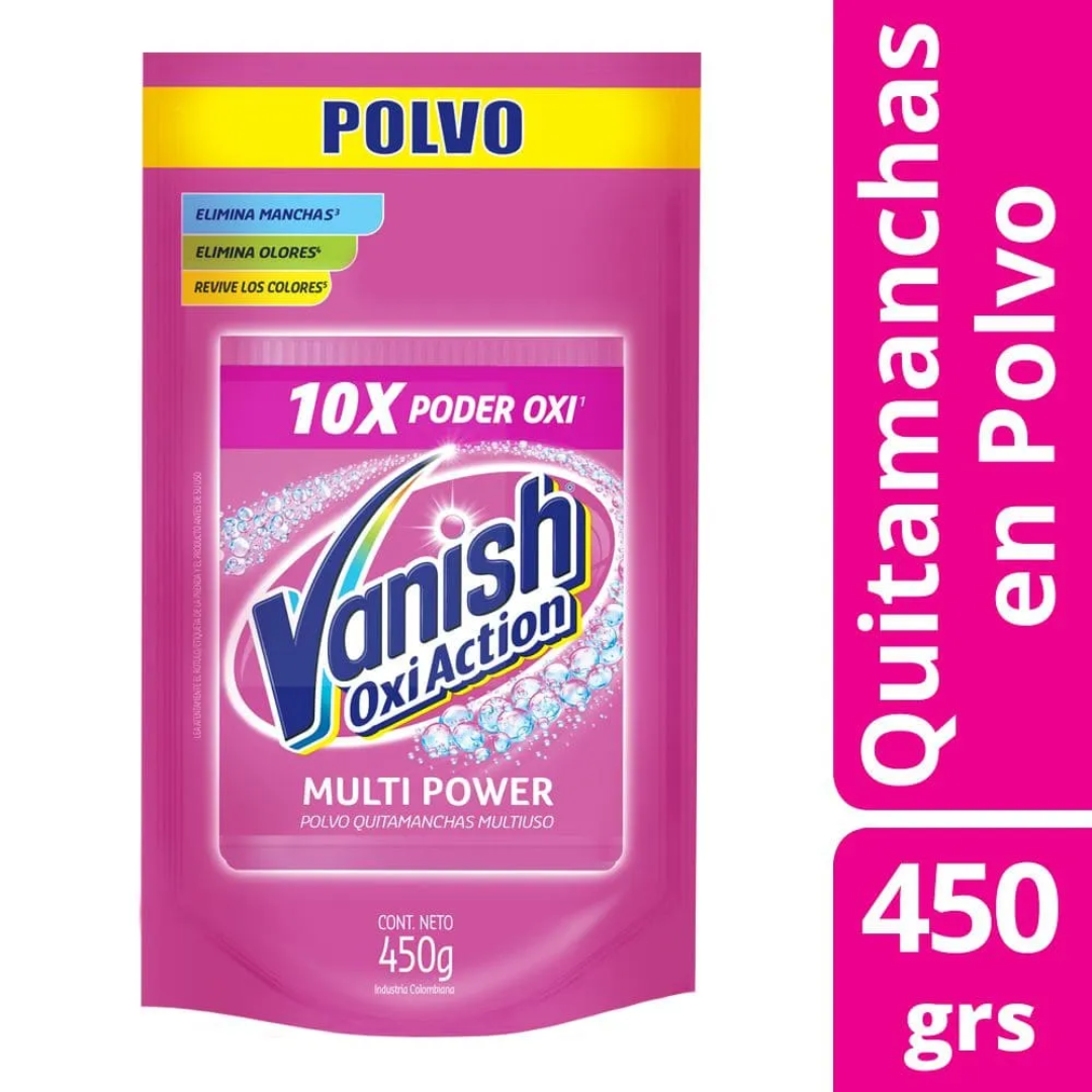 Quitamanchas Polvo Vanish Color Repuesto 450g