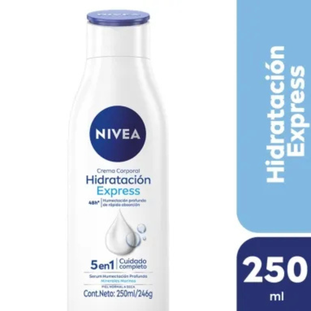 Crema Corporal Nivea Hidratación Express Piel Normal a Seca 250ml