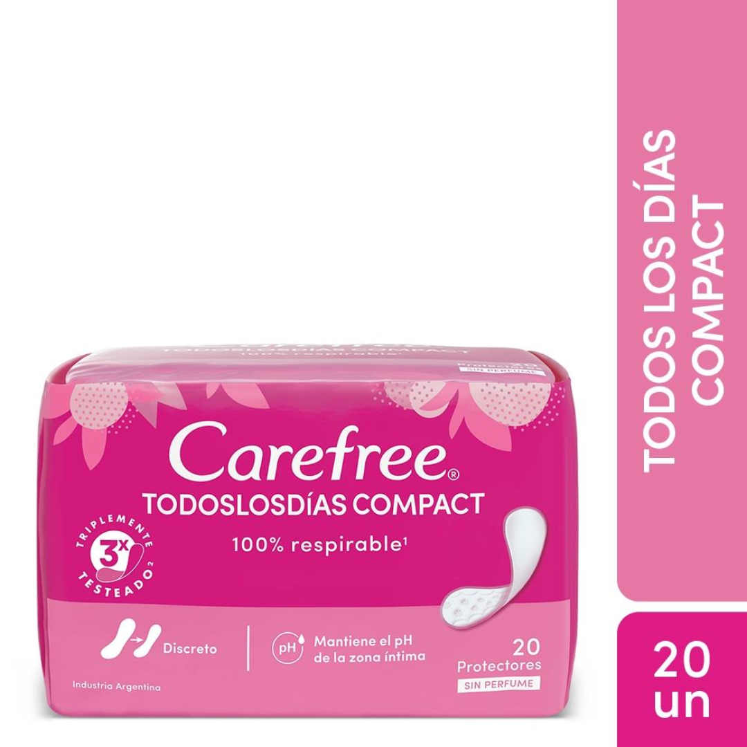 Protectores Diarios CAREFREE Todos Los Días Compact 20Un