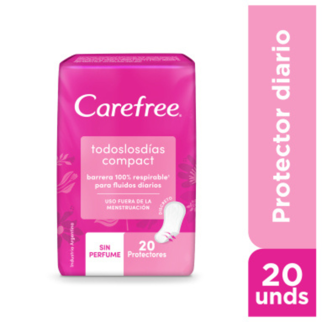 Protectores Diarios Carefree Todos Los Dias Compact 20Un