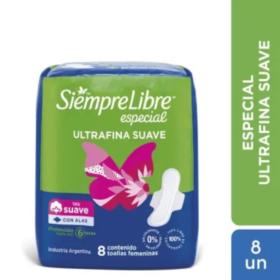 Toallas Femeninas Siempre Libre Especial Ultra Fina 8Un