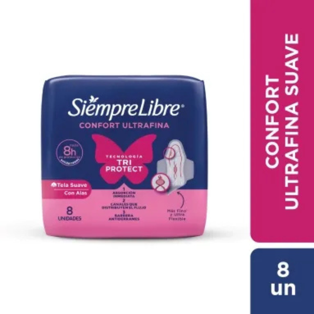 Toallas Femeninas Siempre Libre Adapt Plus Ultra Fina 8Un