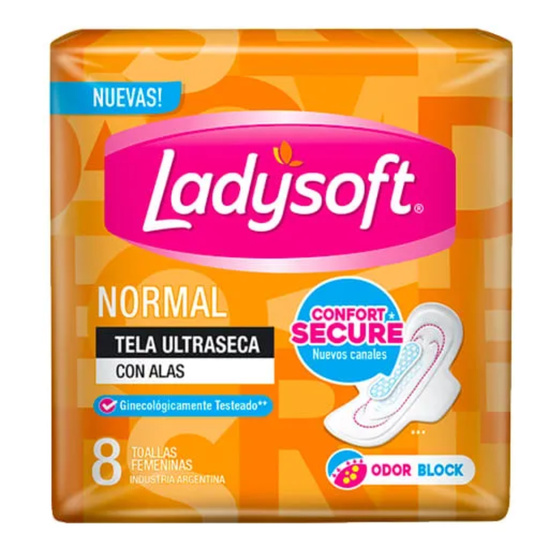 Toallas Femeninas Normal Ultra Soft Ladysoft 8Un