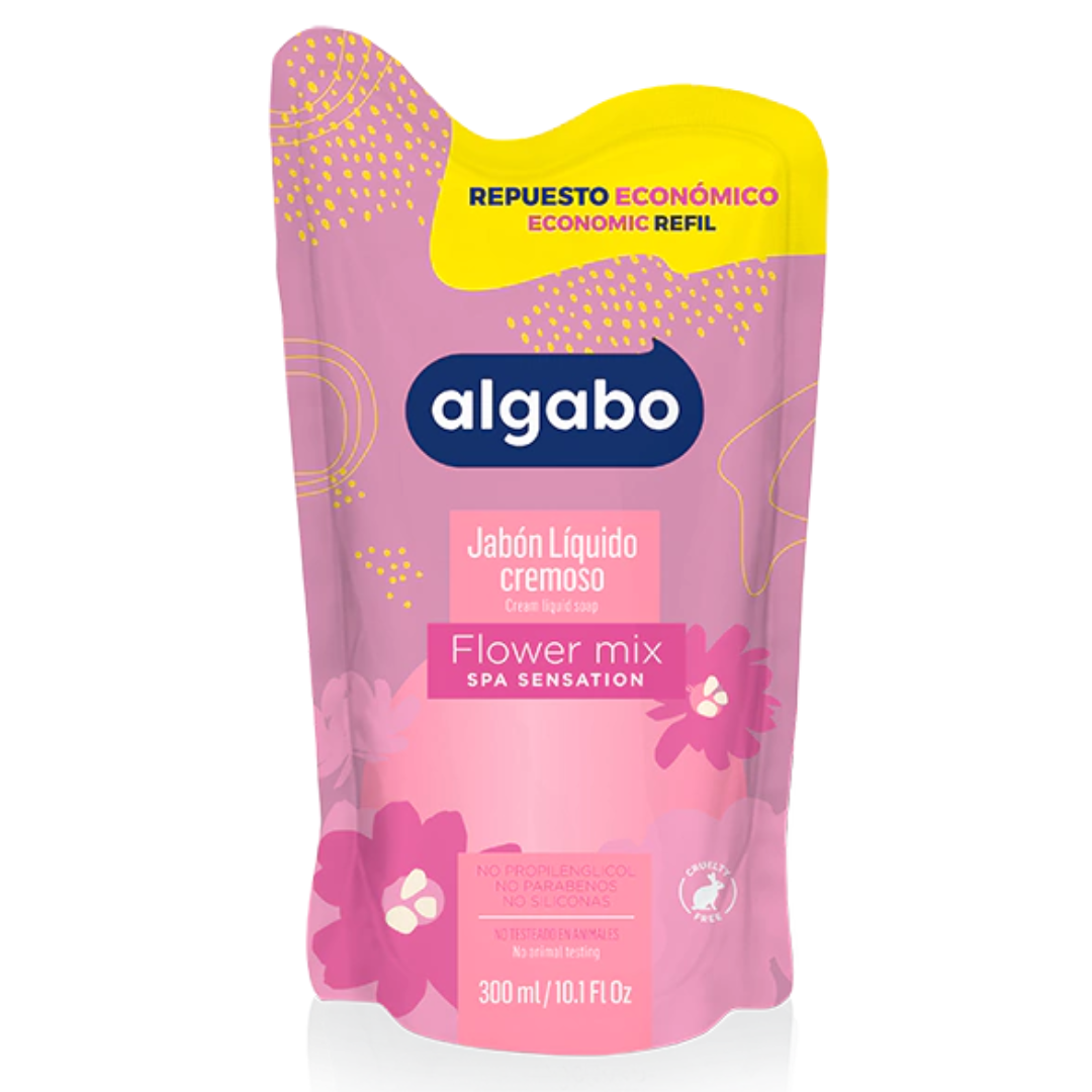 Repuesto Jabón Líquido Cremoso Flower Mix DP 300ml
