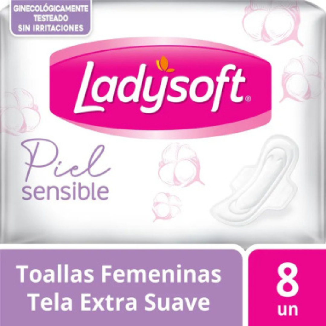 Toallas Femeninas Ladysoft Piel Sensible 8Un