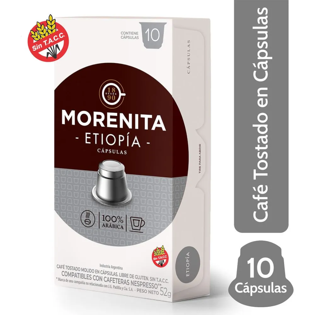 Capsulas de Cafe la Morenita Etiopia 10Un