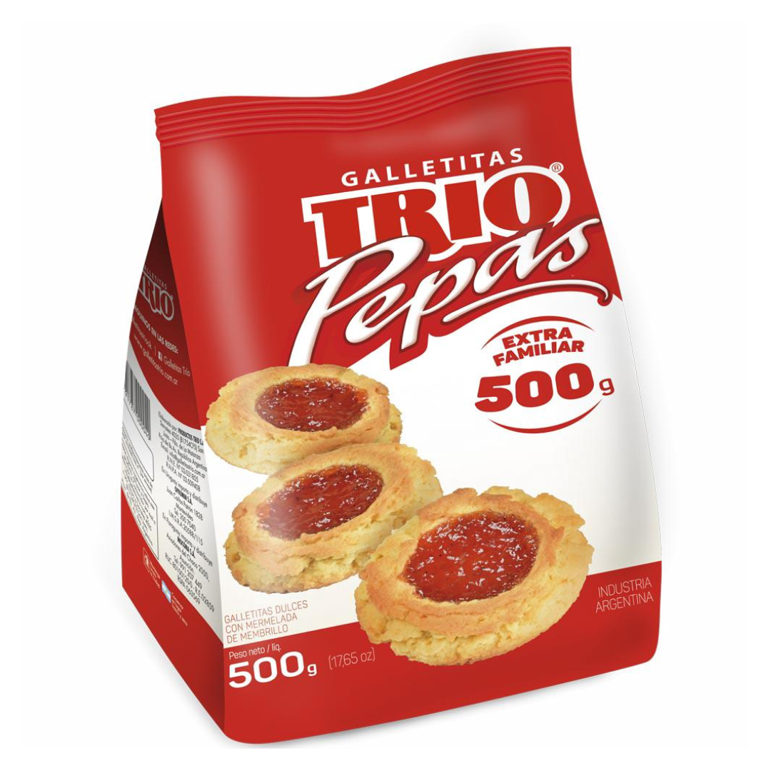 Pepas Membrillo Trio 500g