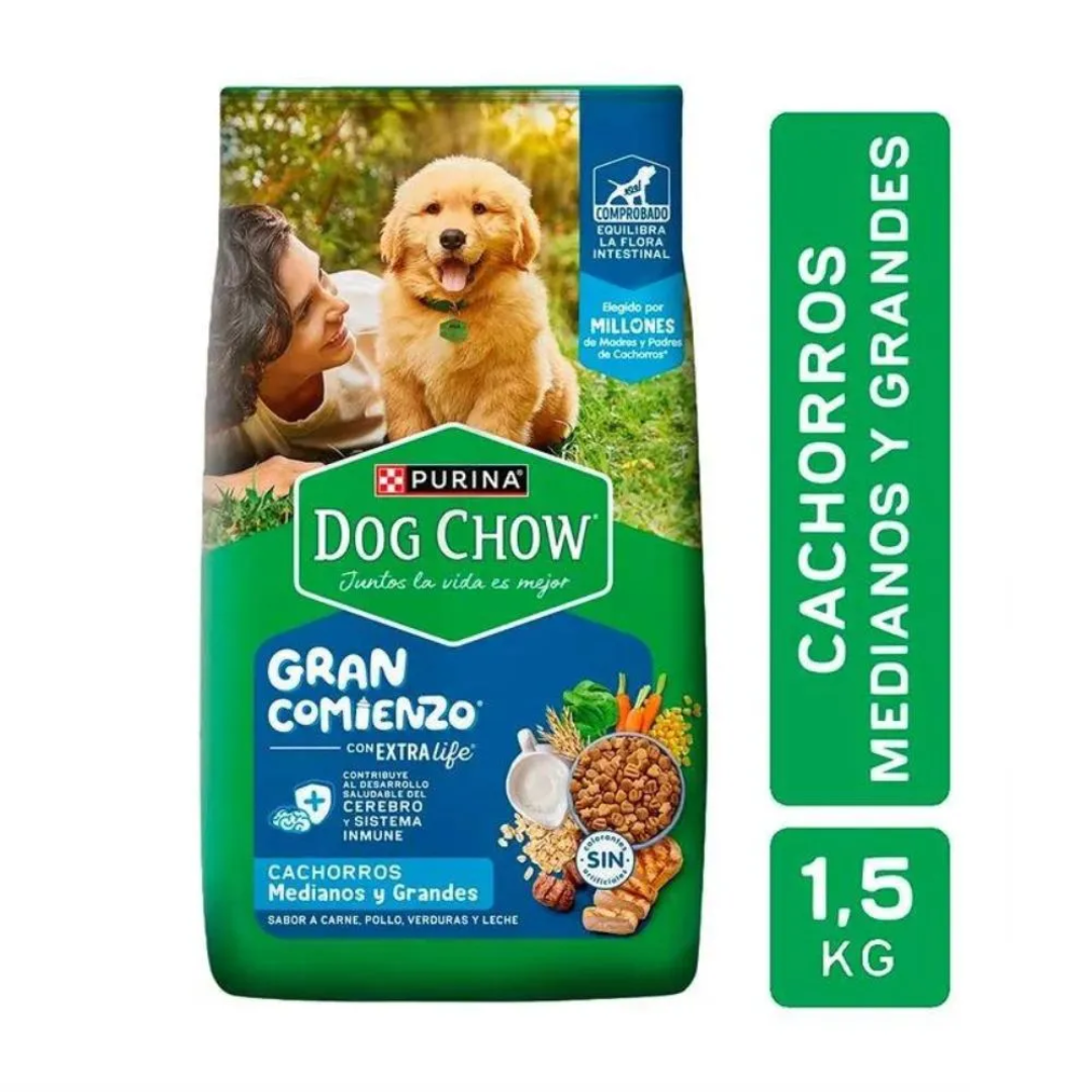 Alimento Perro Cachorro Raza Mediana/Grande Dogchow 1,5Kg