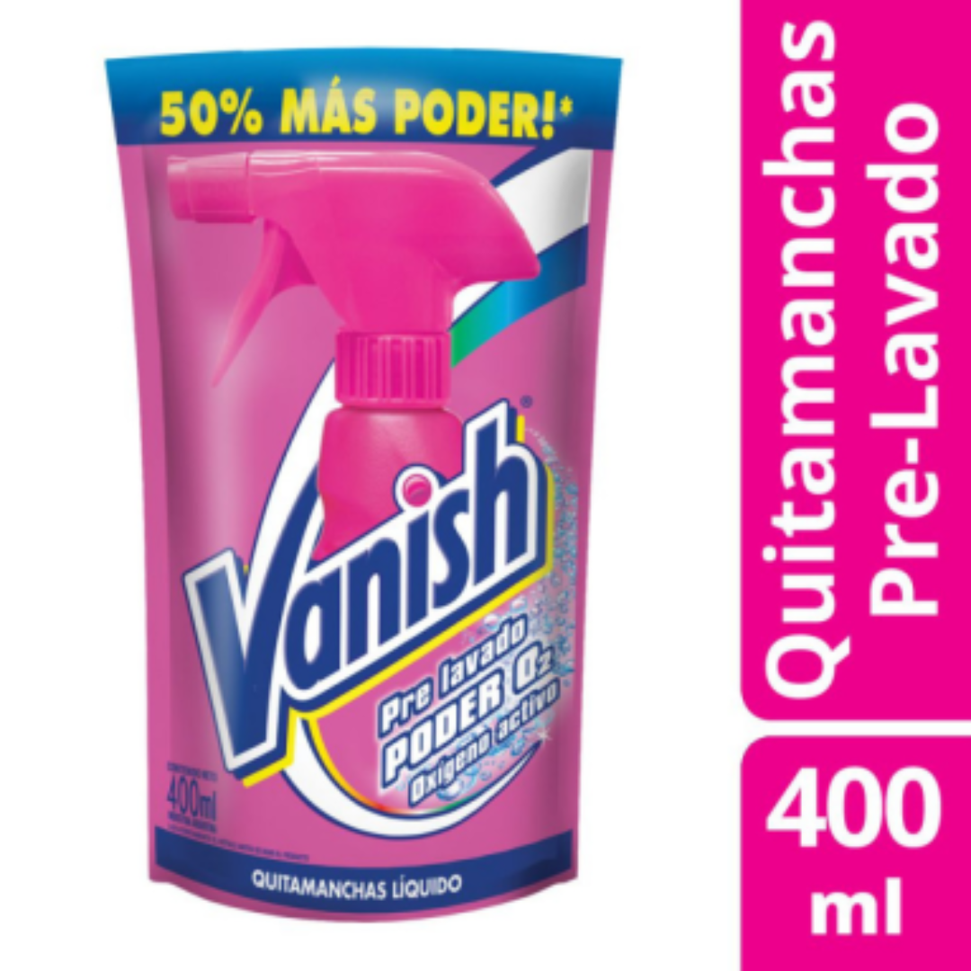 Quitamanchas Vanish Prelavado Rosa D/P 400ml