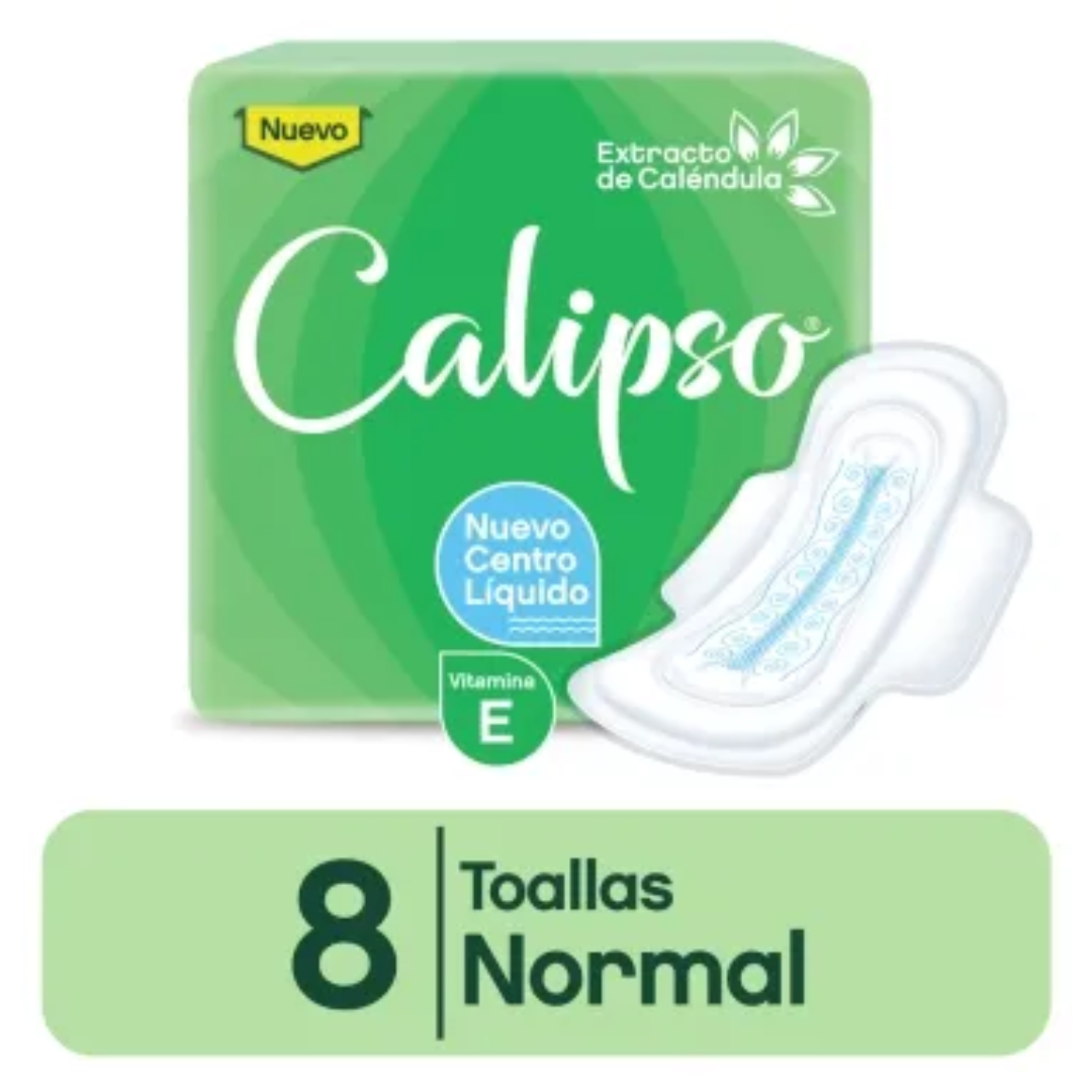 Toallas Femeninas Calipso Normal Extra Seda 8Un
