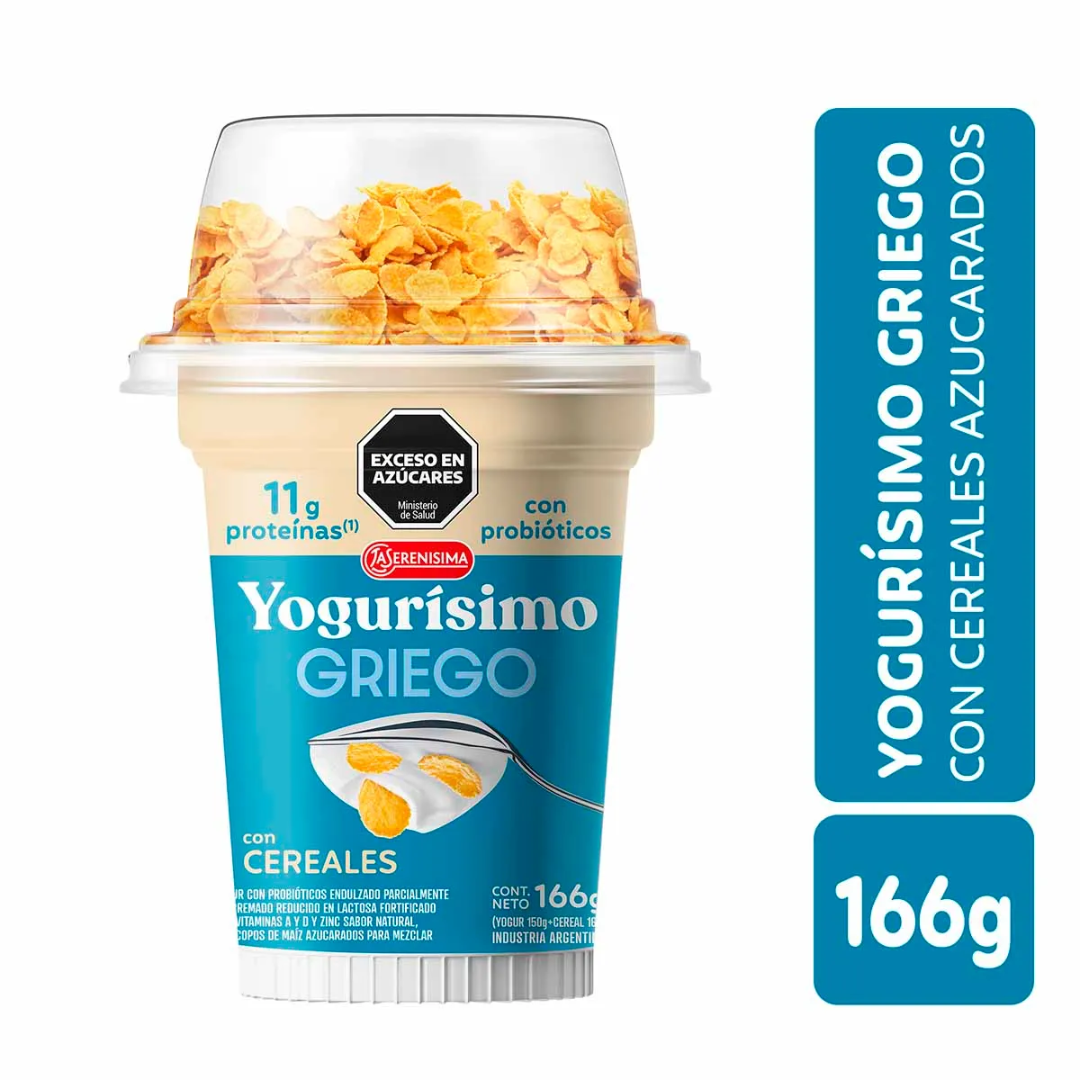 Yogur Yogurisimo Griego con Cereales 166g