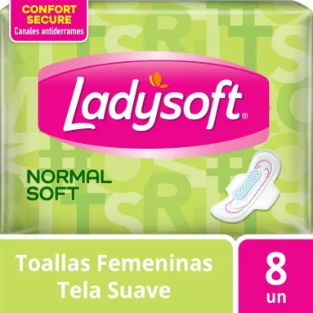 Toallas Femeninas Ladysoft Normal Extra Algodon 8Un