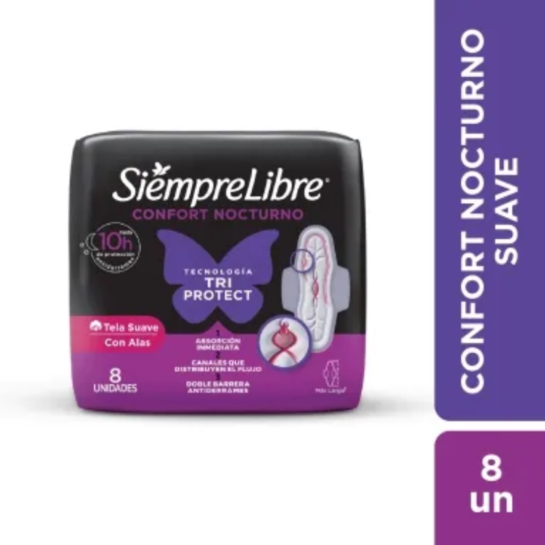 Toallas Femeninas Siempre Libre Adapt Plus Noche Y Dia Suave 8Un