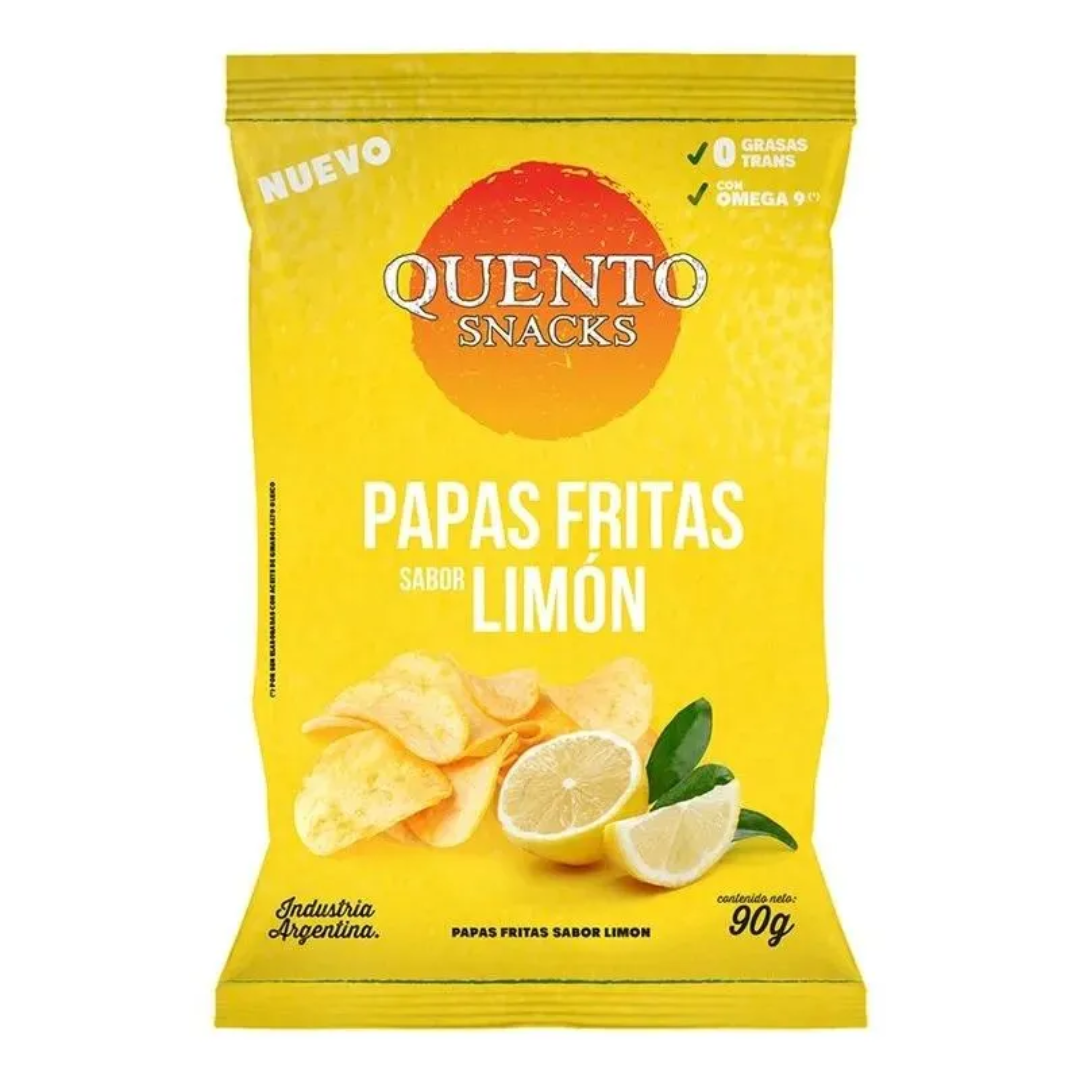 Papa Fritas Sabor Limon Quento 82g