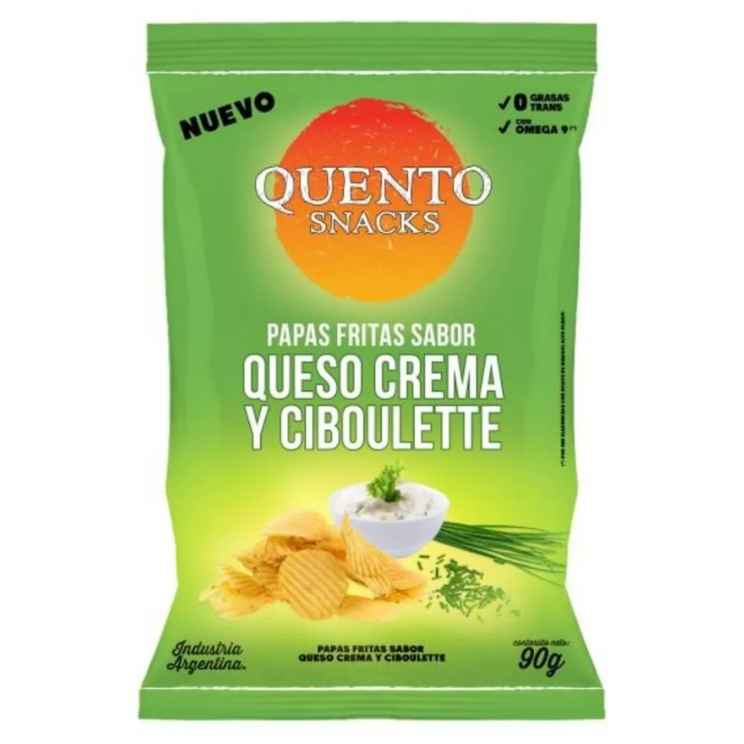 Papa Fritas Crema y Ciboullette Quento 82g