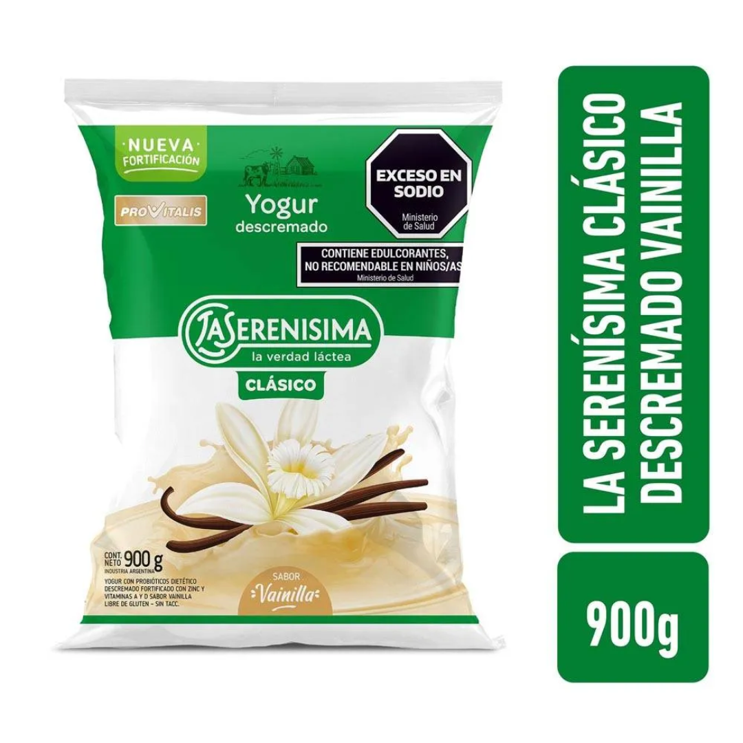 Yogur la Serenisima Clasico Descremado Vainilla 900g
