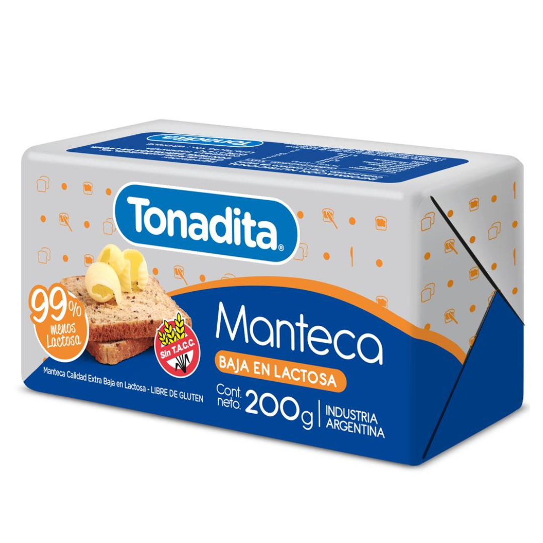 Manteca Tonadita Baja En Lactosa 200g