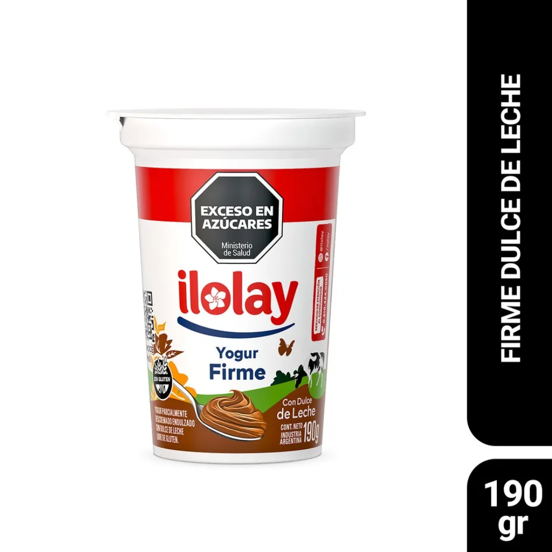 Yogur Entero Firme Ilolay Dulce de Leche 190g
