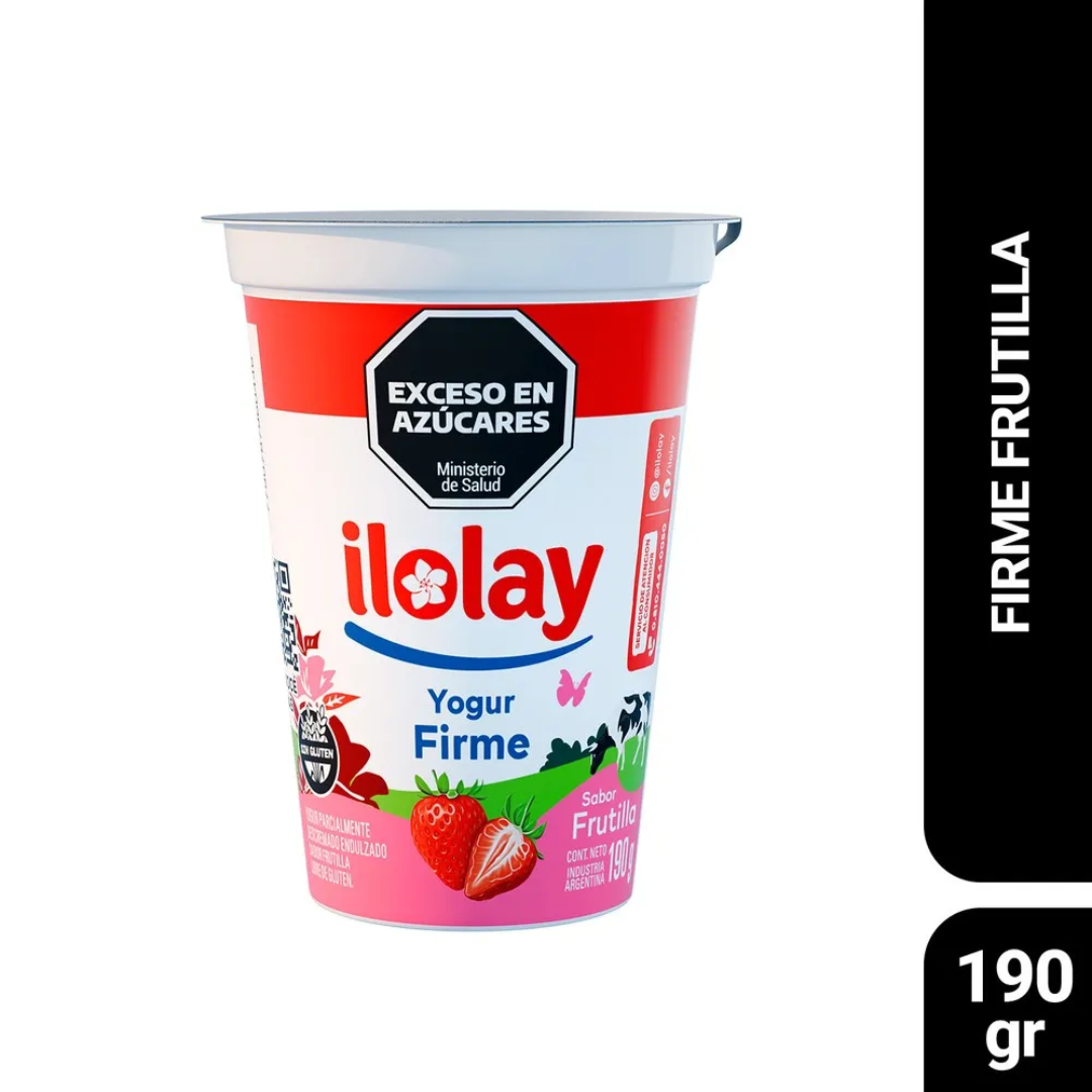 Yogur Entero Firme Ilolay Frutilla 190g