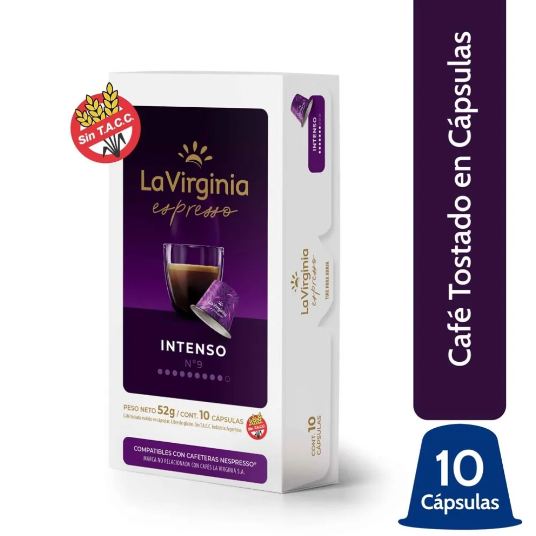 Capsulas de Cafe la Virginia Intenso 10Un