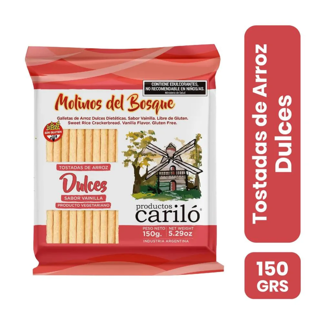 Tostadas de Arroz Carilo Dulces 150g