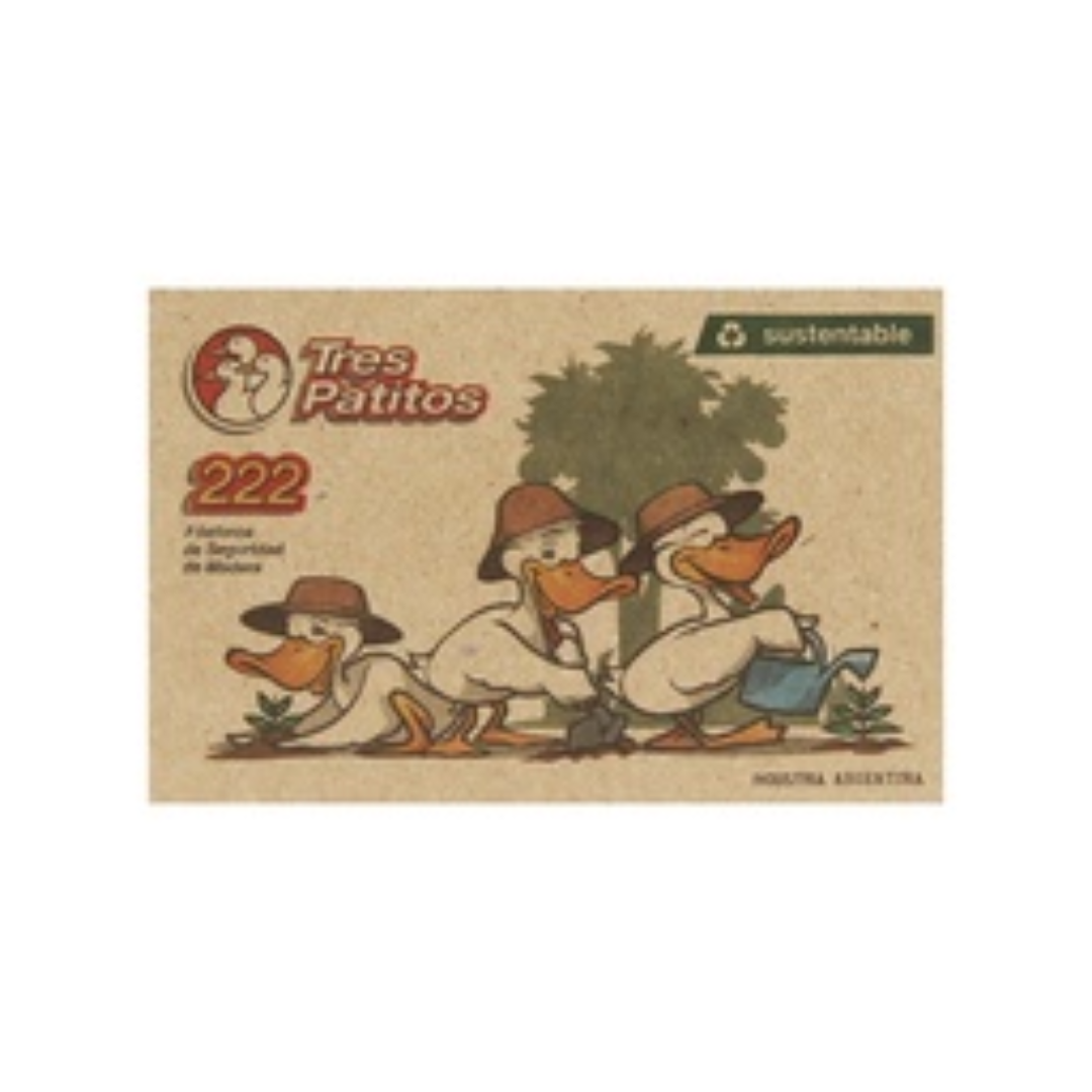Fosforos Sustentables 3 Patitos 222Un