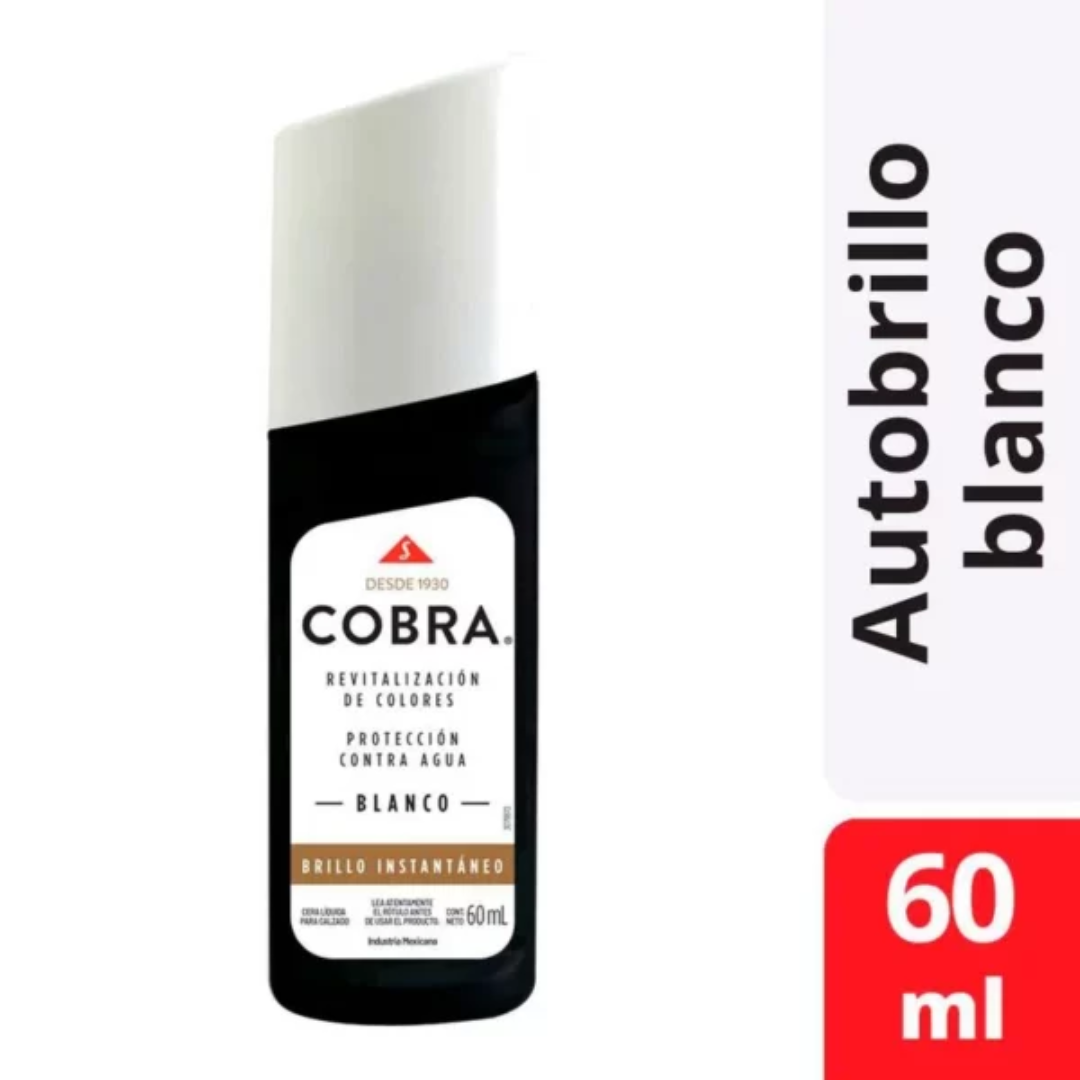 Autobrillo para Calzado Cobra Blanco 60ml