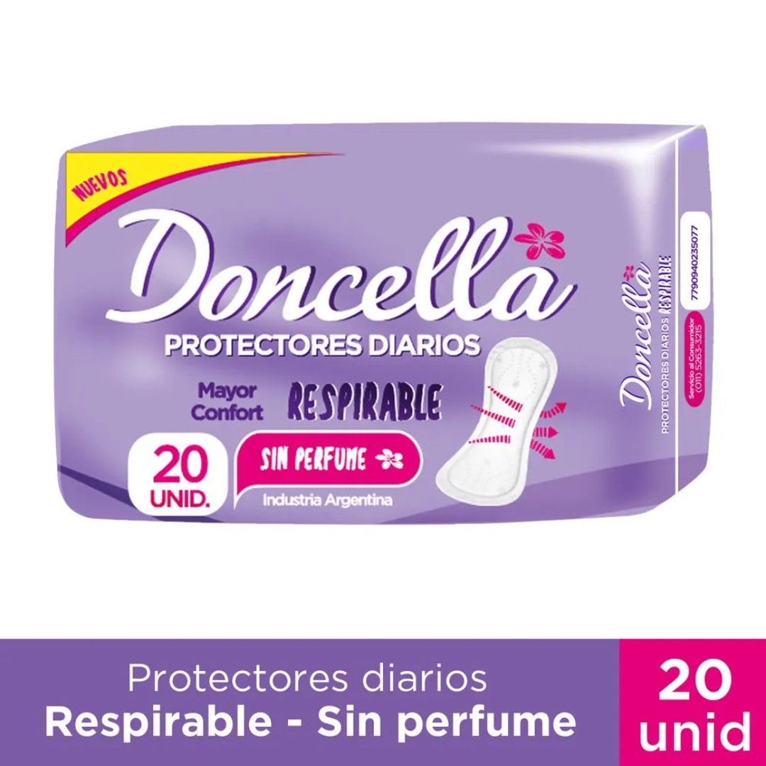 Protectores Diarios Doncella Respirable 20Un