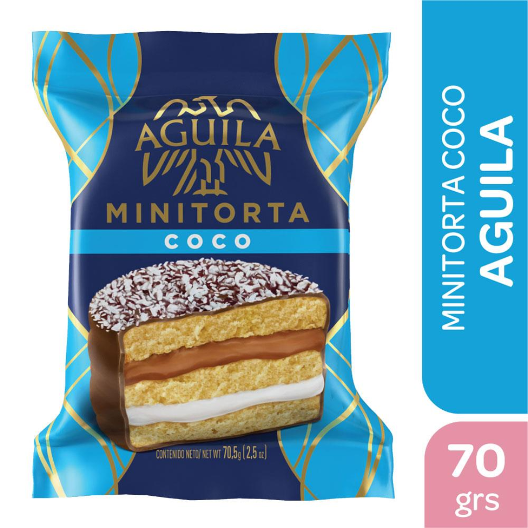 Alfajor Mini Torta Sabor Coco Aguila 70.5g