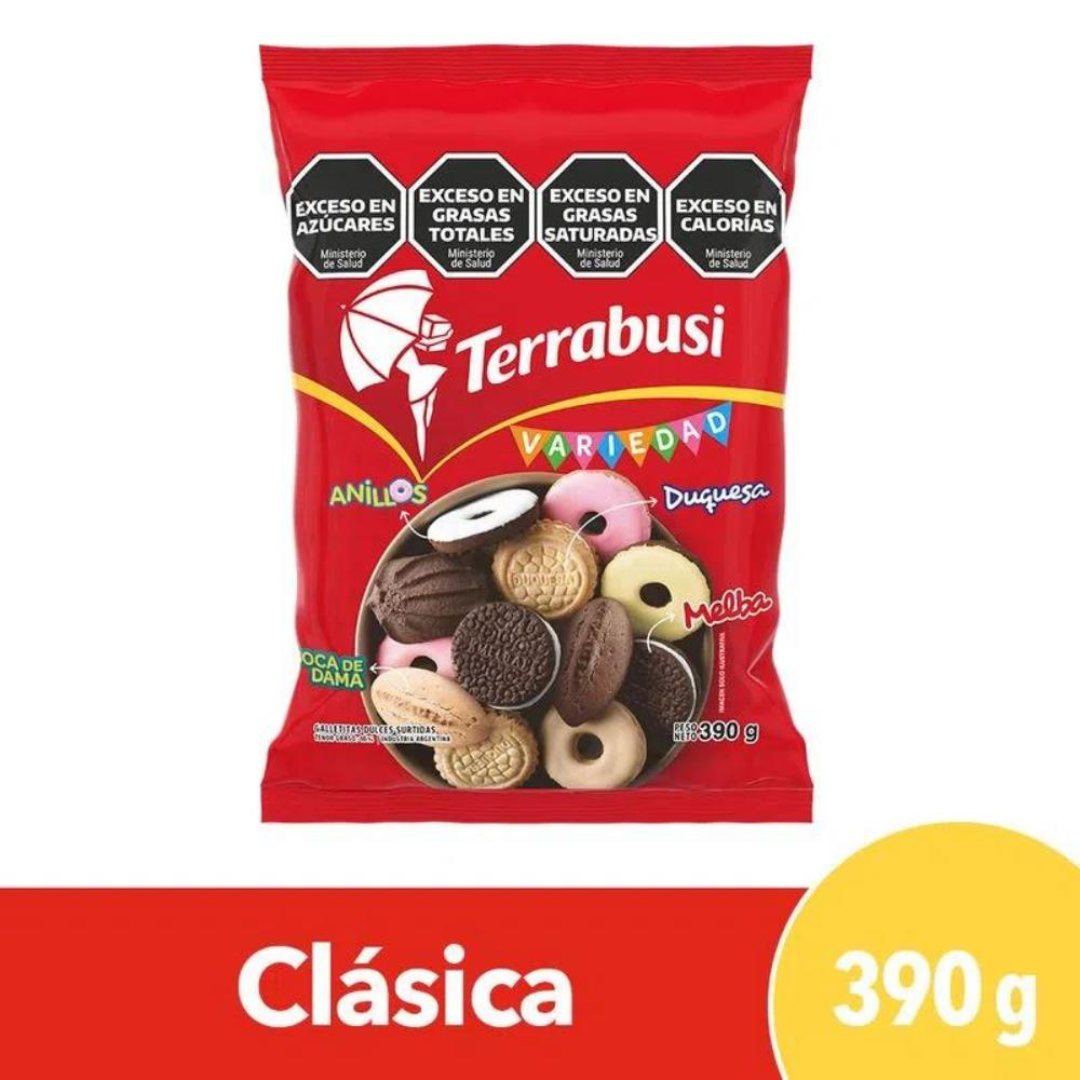 Galletitas Dulces Variedad Terrabusi Mix Tamaño Familiar 390g