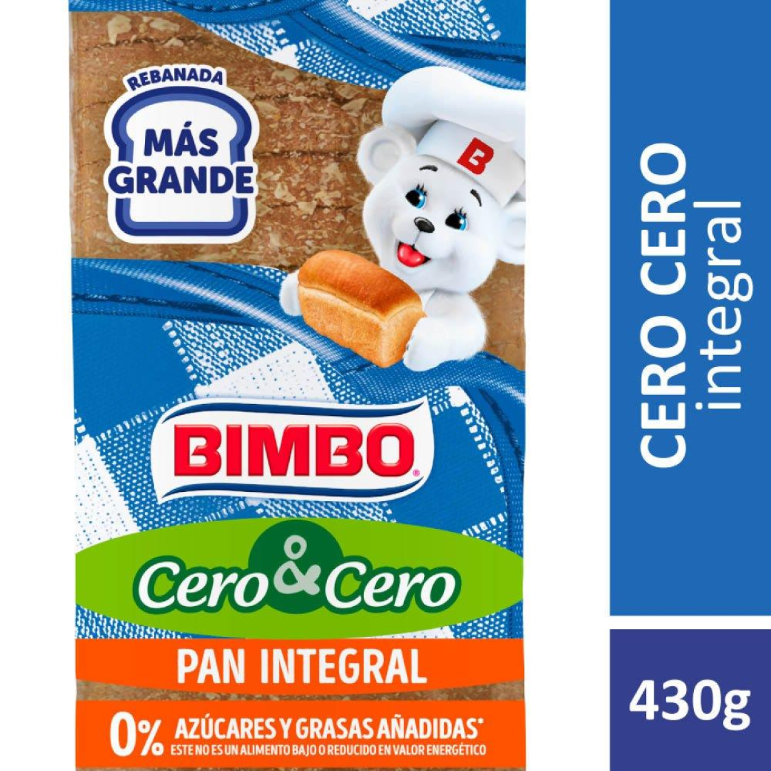 Pan Integral Bimbo Cero Cero 430g