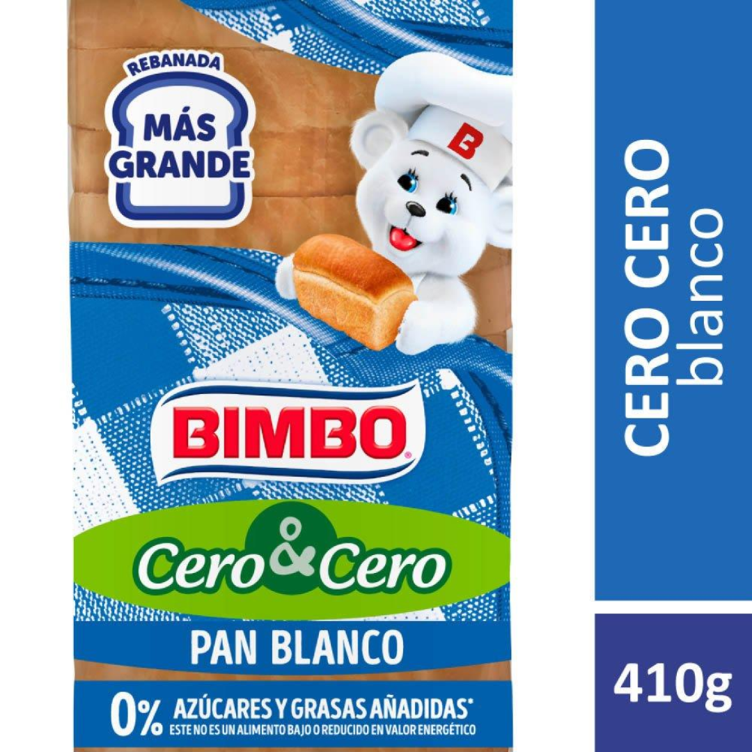 Pan Blanco Bimbo Cero Cero 410g