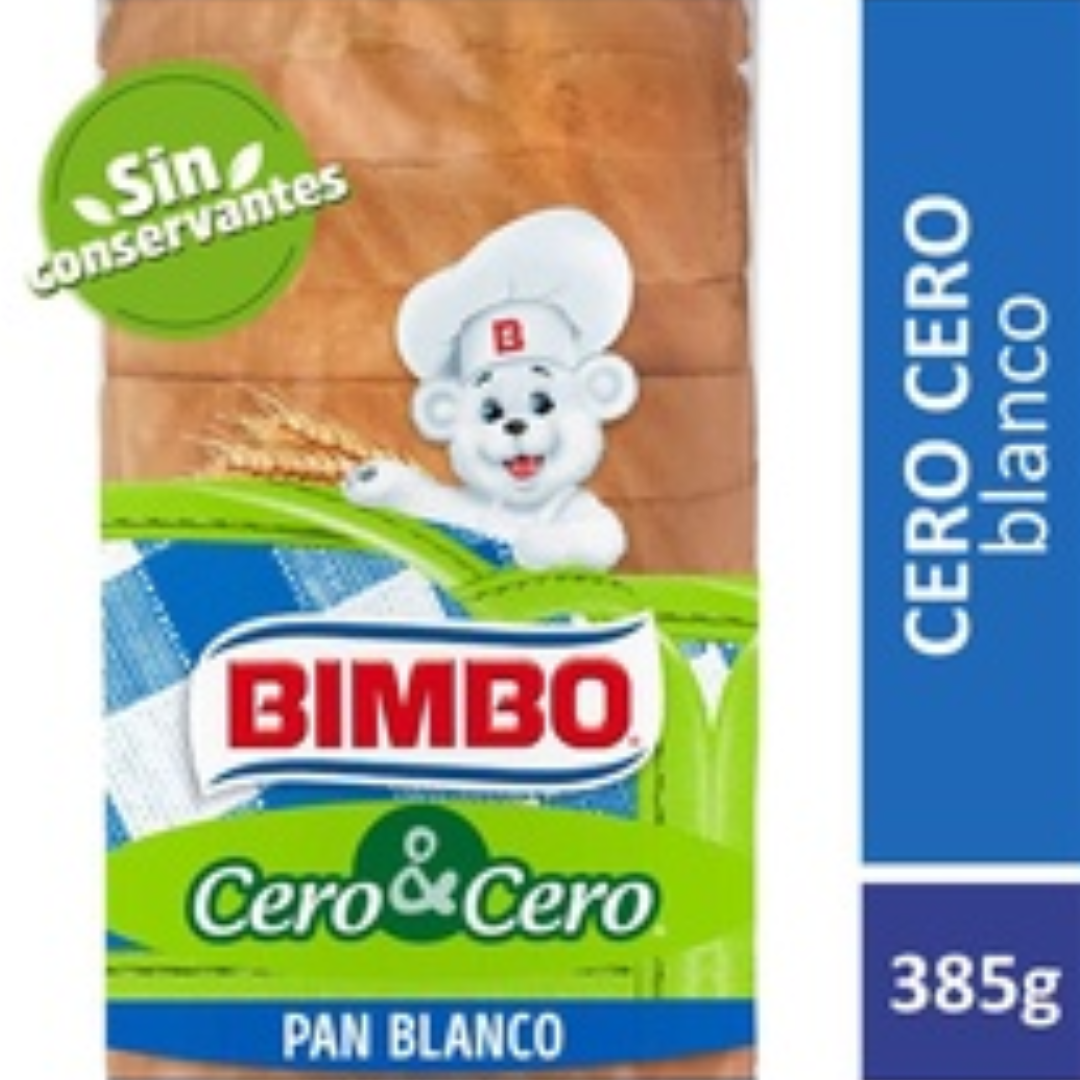 Pan Blanco Bimbo Cero Cero en Bolsa 385g