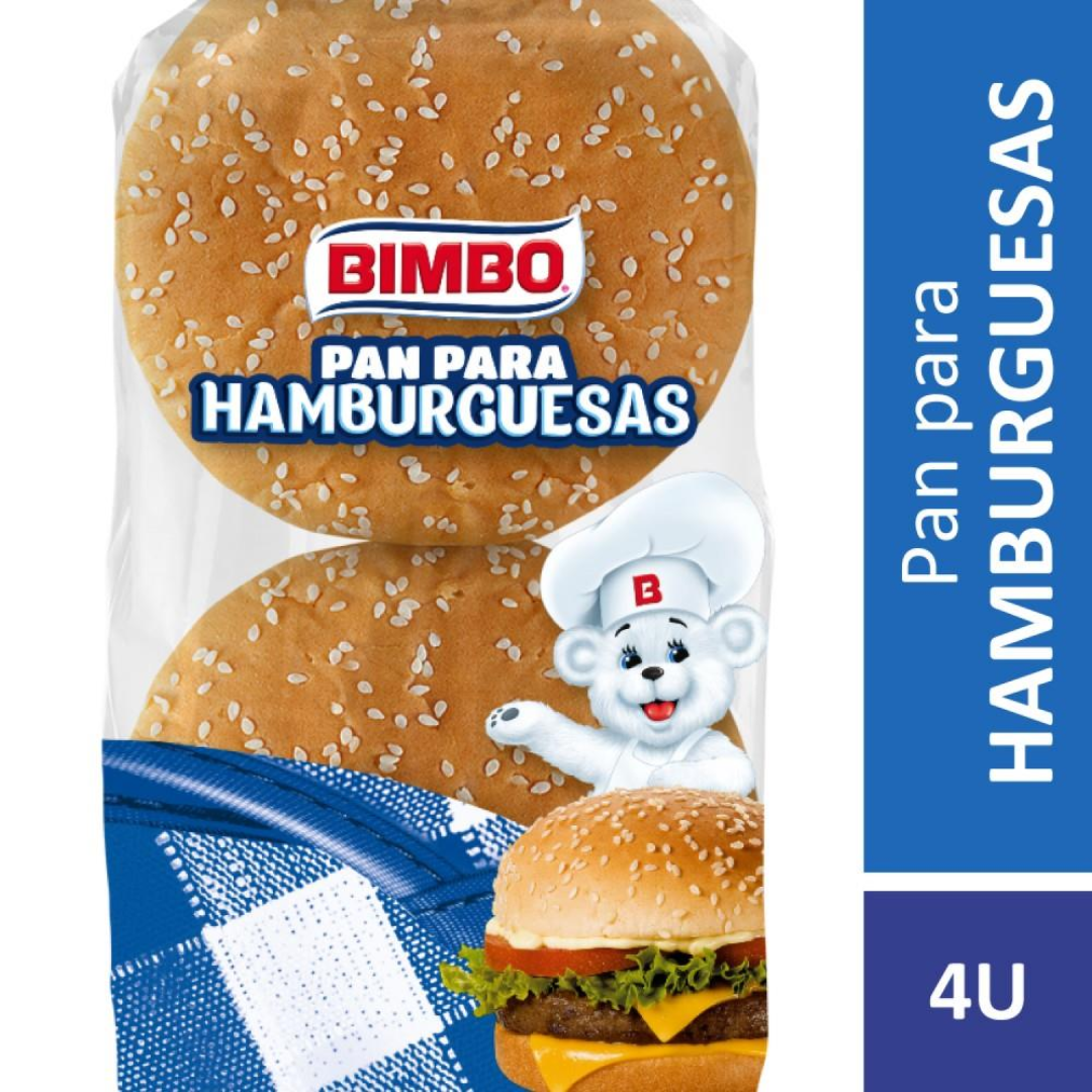 Pan Para Hamburguesa Con Sésamo BIMBO 4Un