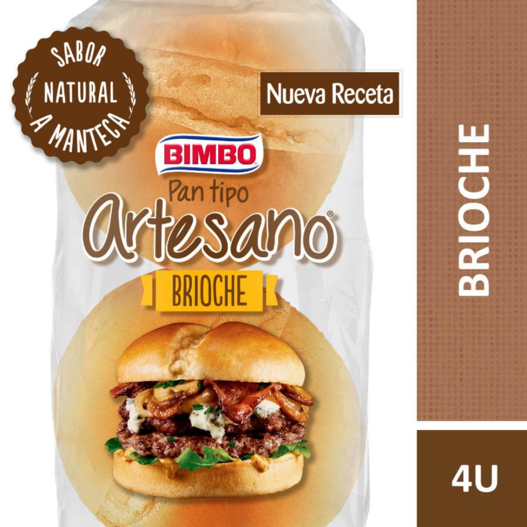 Pan Brioche De Hamburguesa Bimbo Artesano 4Un
