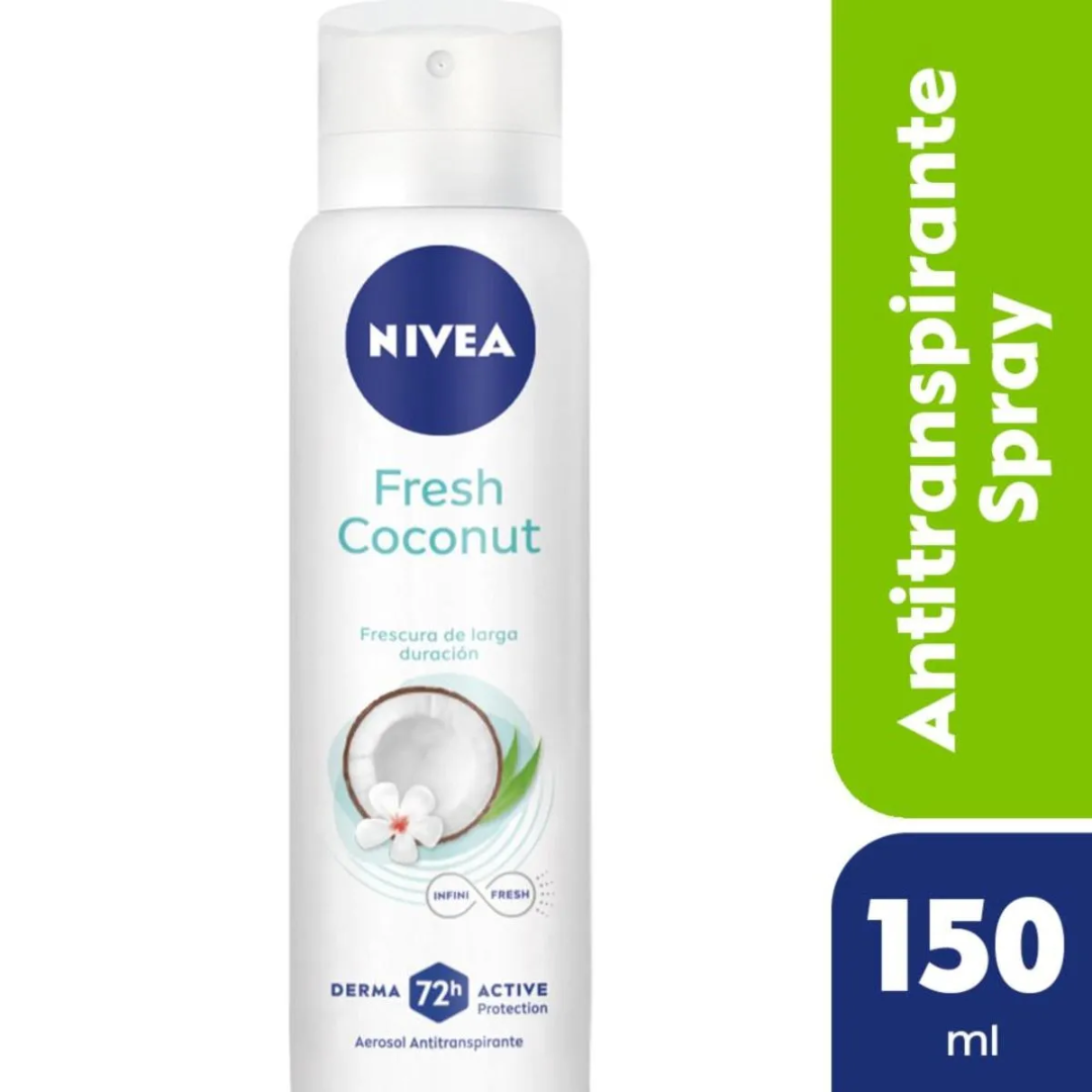 Desodorante Antitranspirante Femenino Nivea Fresh Coconut en Aerosol 150ml