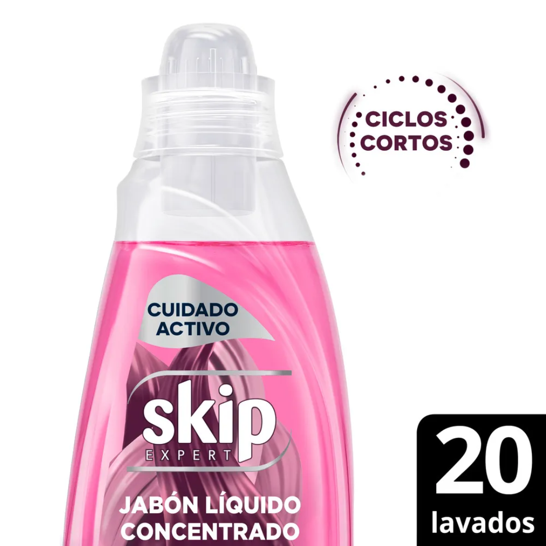 Jabon Liquido Concentrado Skip Para Ciclo Corto Cuidado Activo Botella 800ml