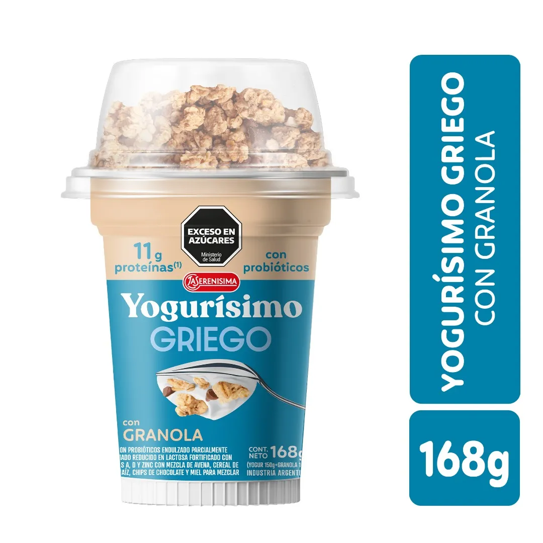 Yogur Griego Con Granola Yogurísimo 168g