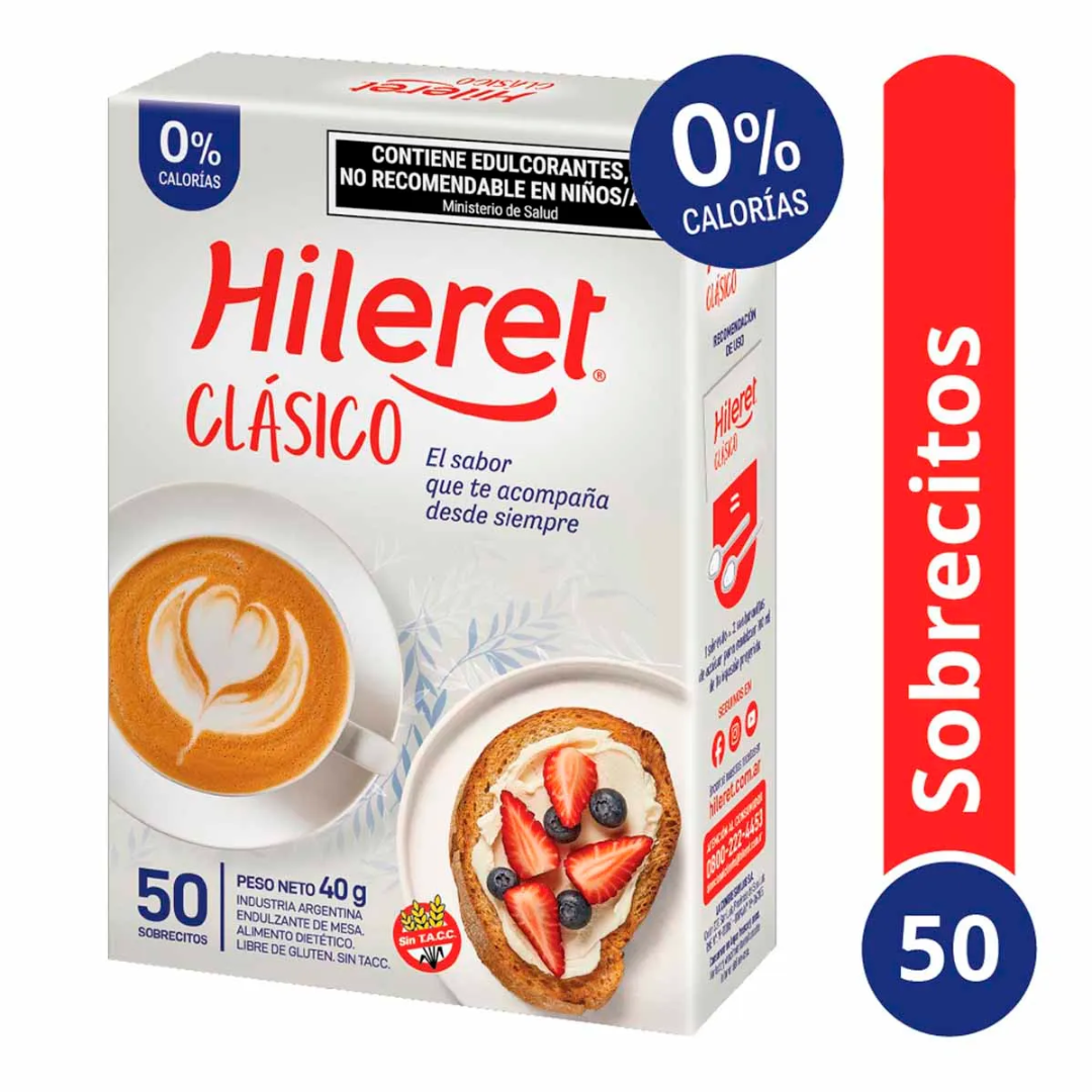 Edulcorante Hileret Clasico Sobre 50Un