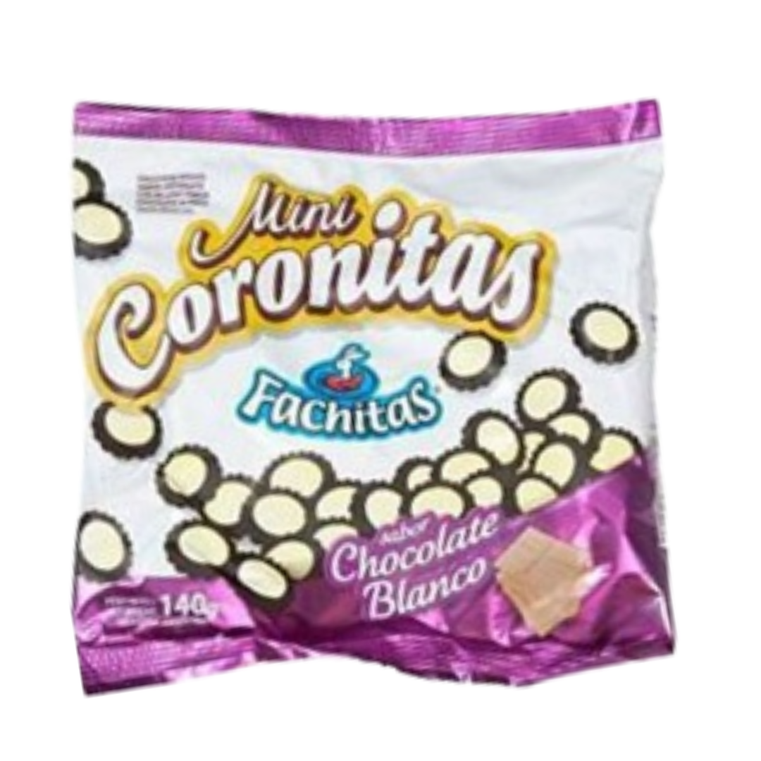 Galletitas Mini Coronitas Chocolate Blanco Fachitas 140g