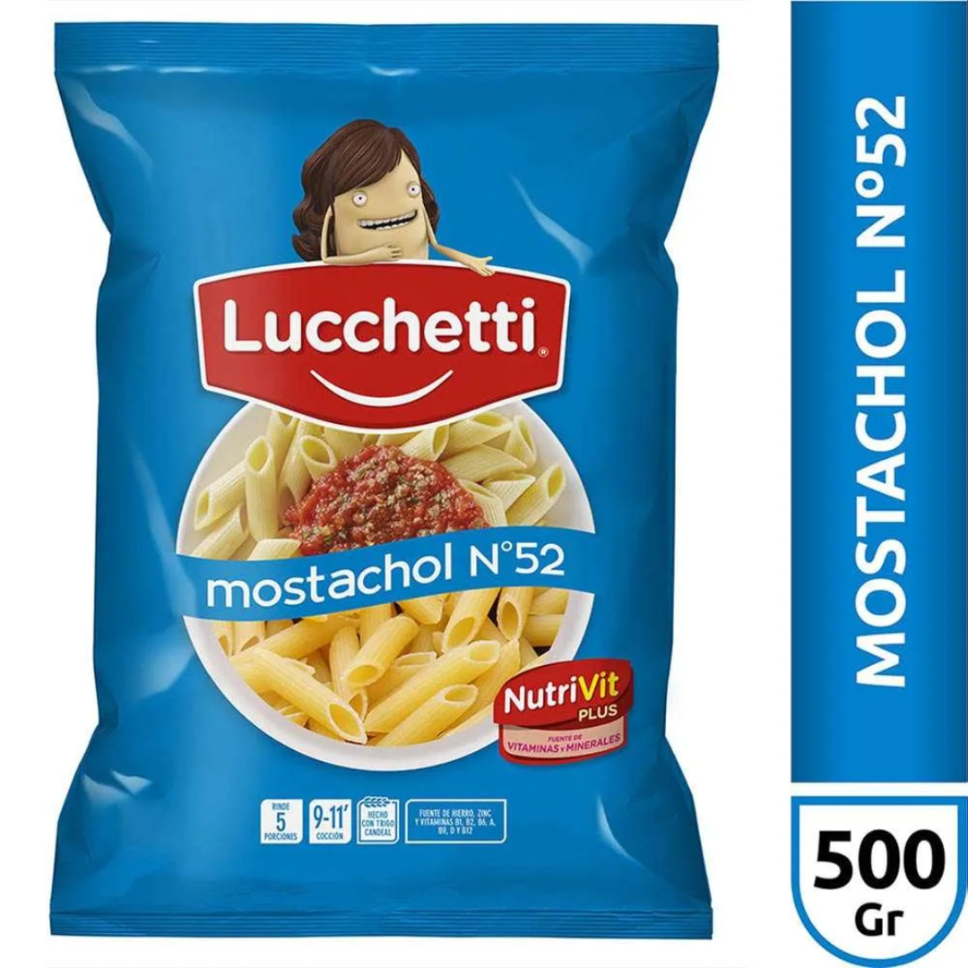 Fideos Lucchetti Mostachol N°52 500g