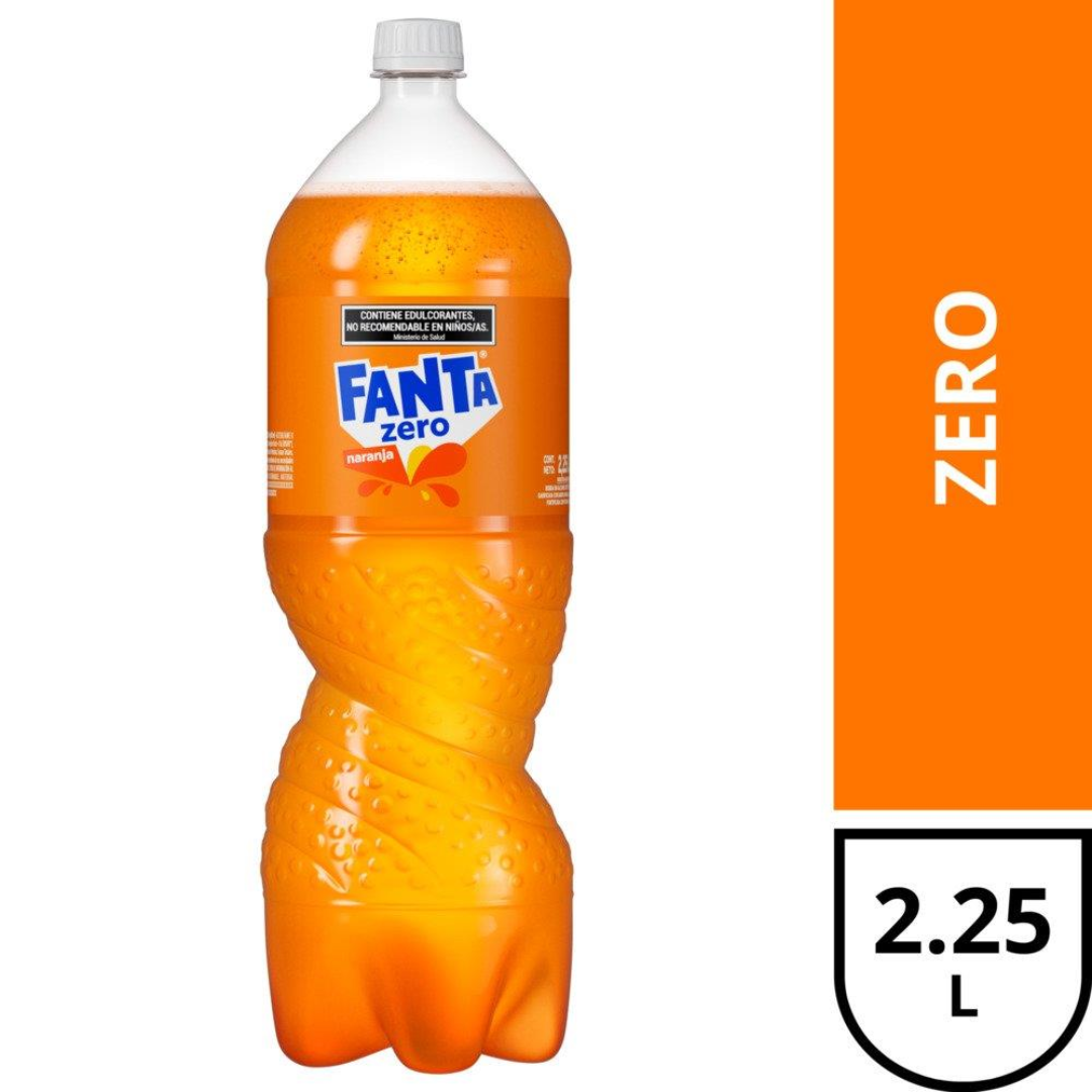 Gaseosa Fanta Zero Naranja 2,25Lt