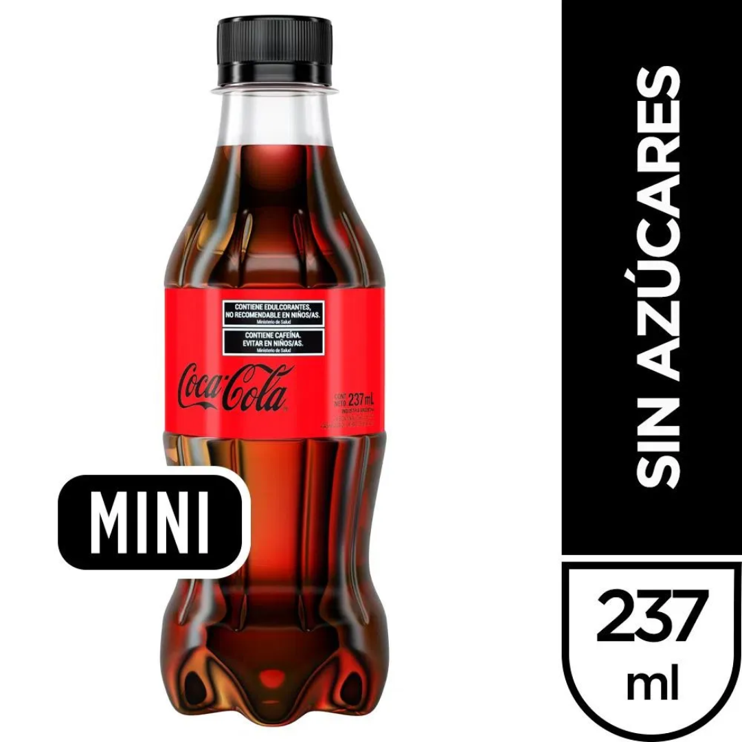 Mini Gaseosa Coca Cola Zero 237ml