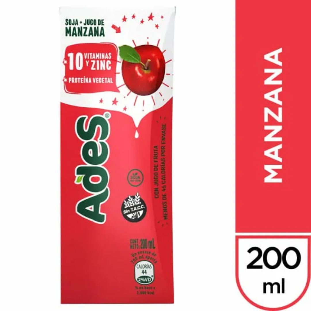 Jugo Ades manzana 200ml x 6Un