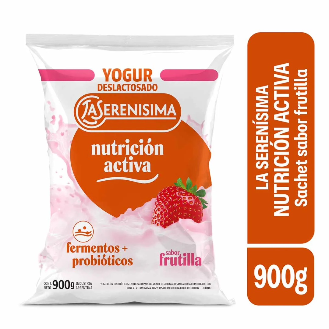 Yogur la Serenisima Deslactosado Frutilla 900ml