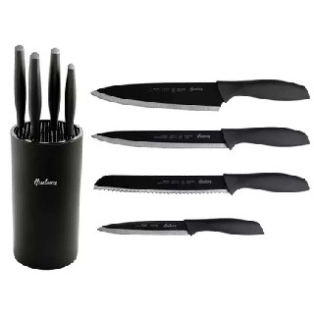 Set Básico de 4 Cuchillos y Holder Hudson