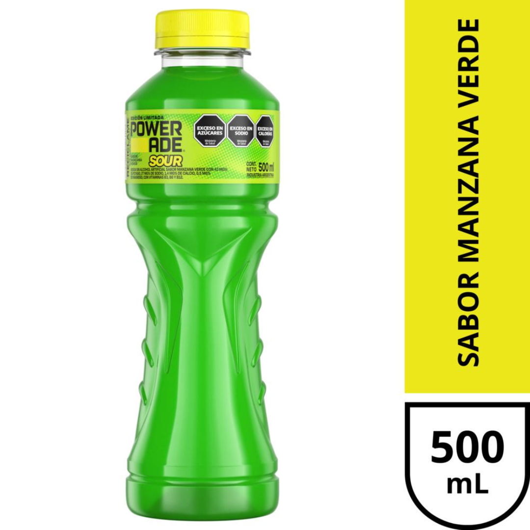 Jugo Energizante Sabor Manzana Verde Powerade 500ml