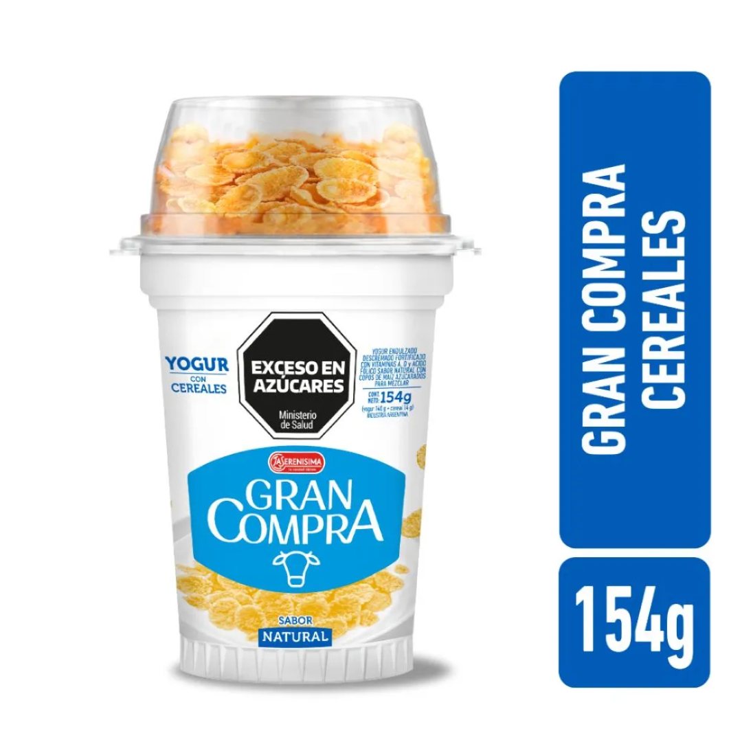 Yogur Entero Con Cereal Gran Compra 154g