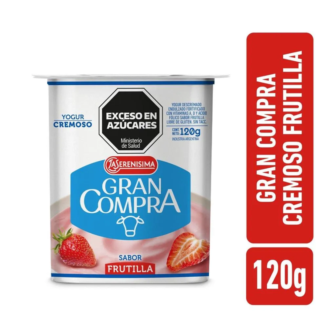Yogur Batido Frutilla Gran Compra 120g